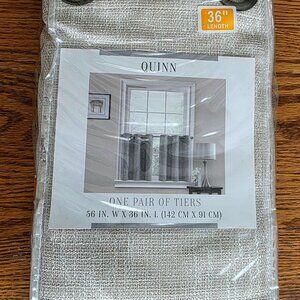 Quinn Tier Pair – 56" x 36" Textured Window Tiers